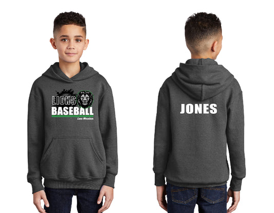 Lions Baseball PERSONALIZED Youth Hoodie