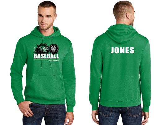 Lions Baseball PERSONALIZED Adult Hoodie