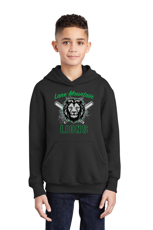 Lions Baseball Bats Youth Hoodie