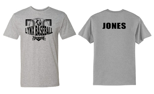 Lynx Baseball PERSONALIZED Youth or Adult T-Shirt