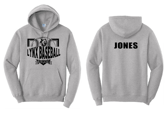 Lynx Baseball PERSONALIZED Adult Hoodie
