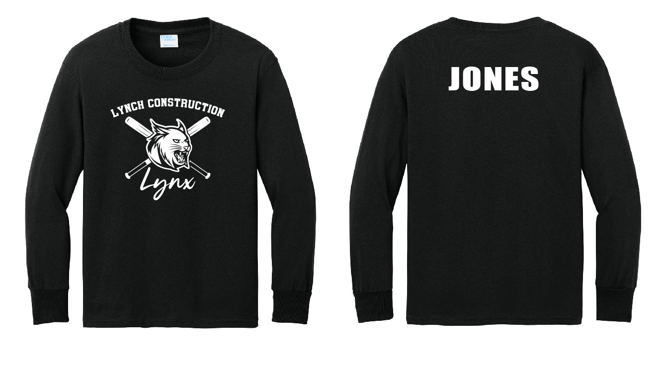 Lynx Baseball Bats PERSONALIZED Youth or Adult Long Sleeve