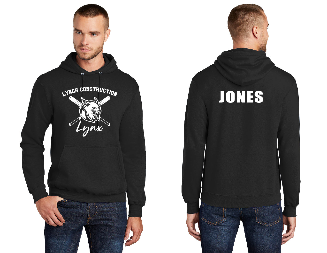 Lynx Baseball Bats PERSONALIZED Adult Hoodie