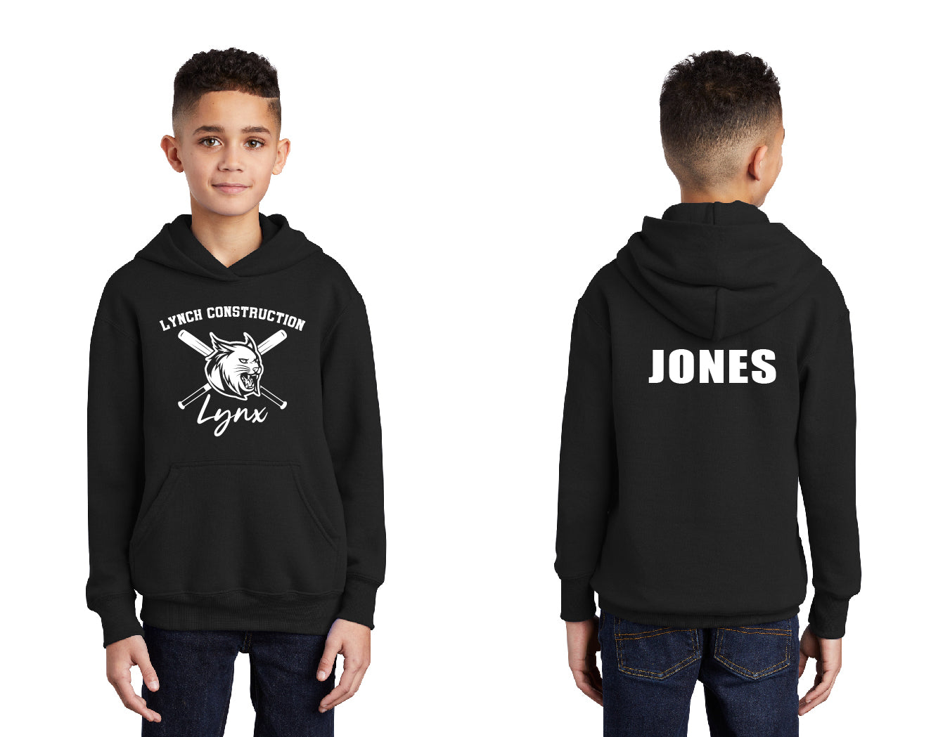 Lynx Baseball Bats PERSONALIZED Youth Hoodie