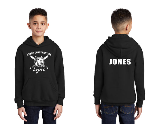 Lynx Baseball Bats PERSONALIZED Youth Hoodie