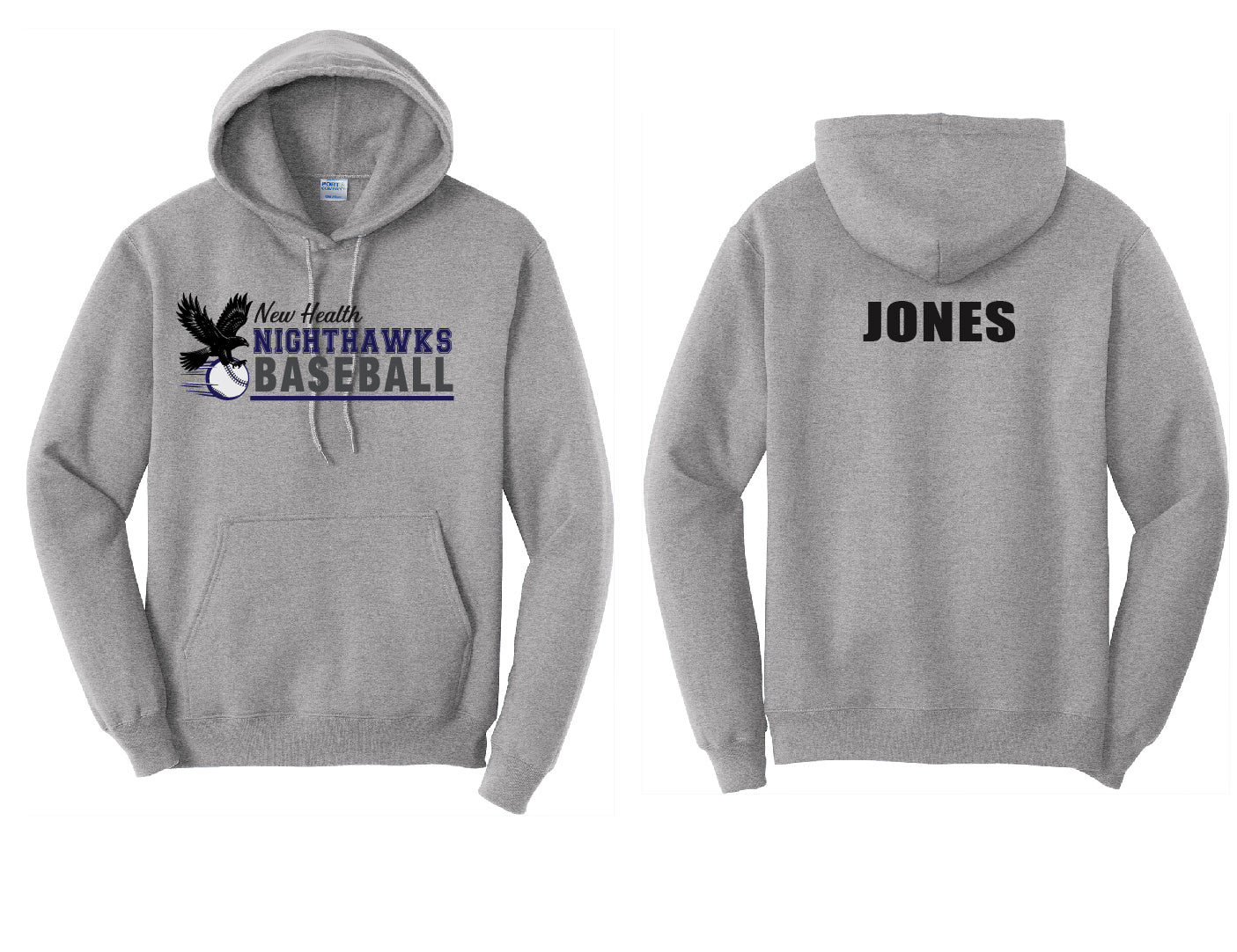 Nighthawks Baseball Stripe PERSONALIZED Adult Hoodie