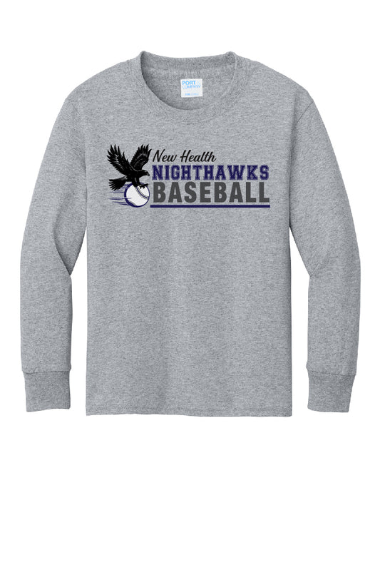 Nighthawks Baseball Stripe Adult Long Sleeve