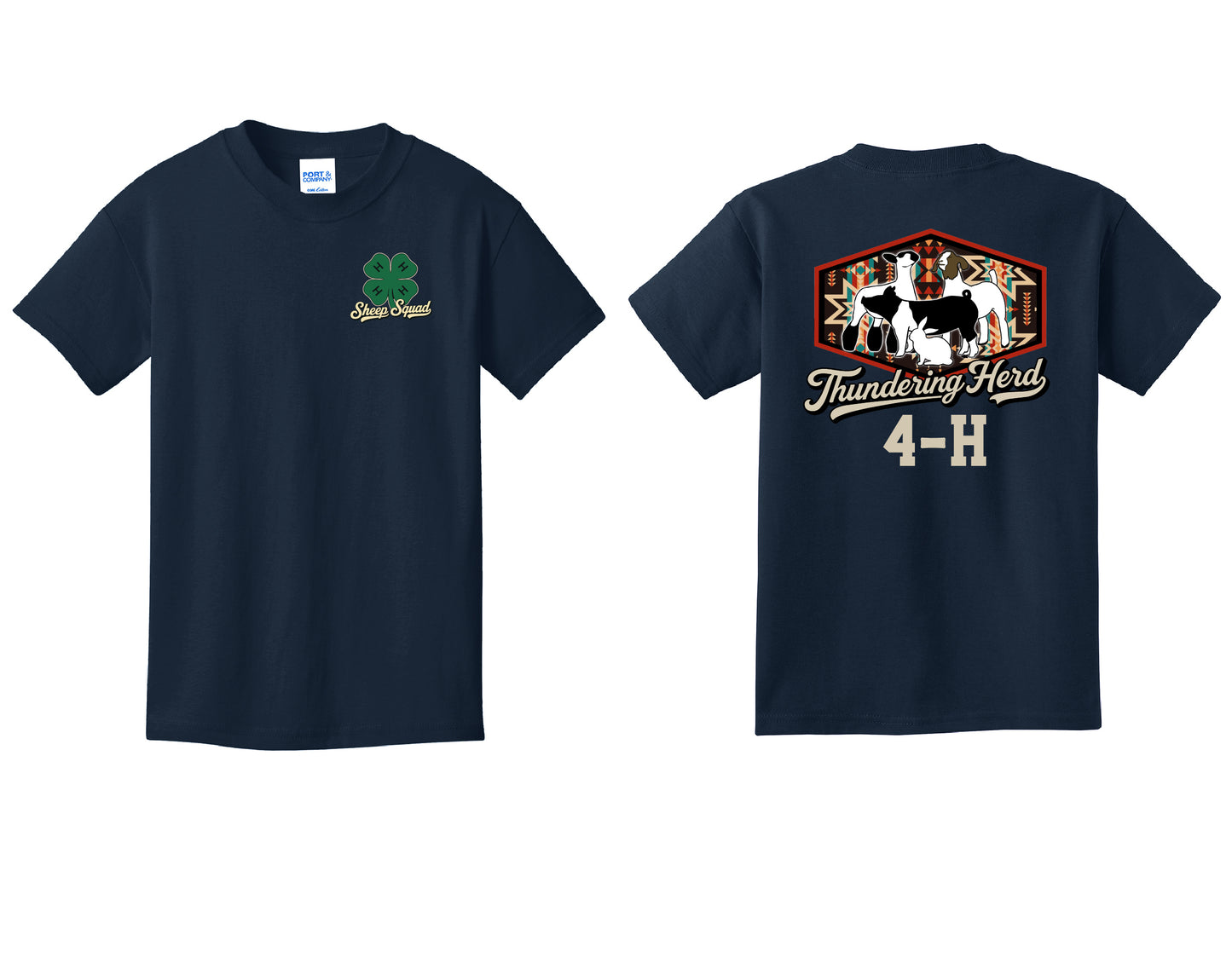 Thundering Herd Youth or Adult Navy T-shirt
