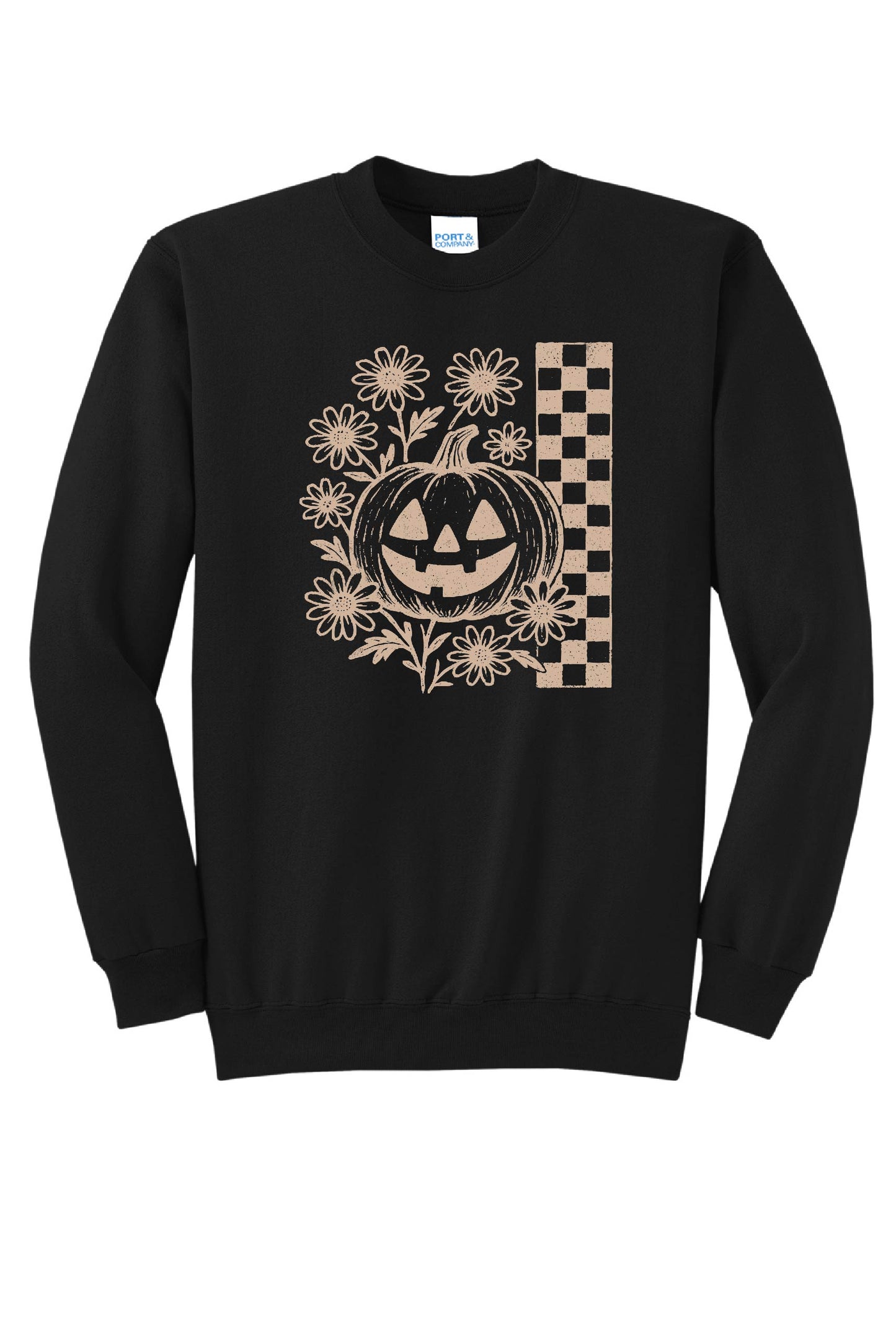 Checkered Pumpkin Crewneck