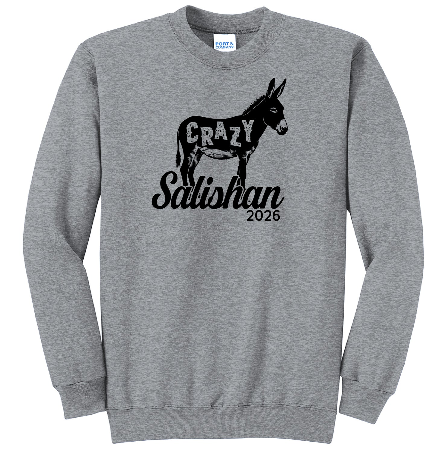 Salishan Crazy Youth or Adult Crewneck