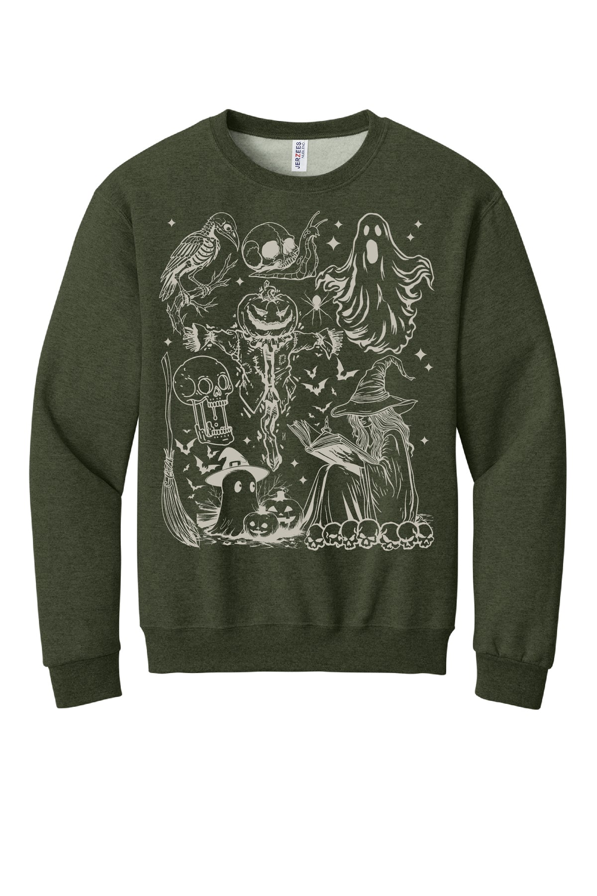 Vintage Halloween Drawing Crewneck