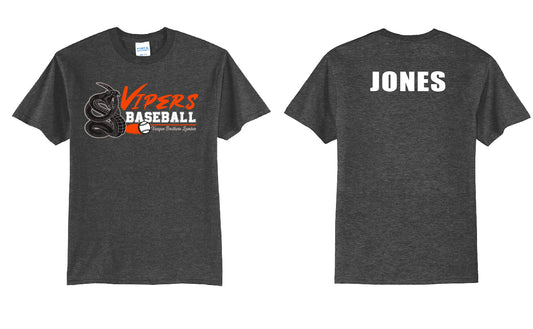 Vipers Baseball PERSONALIZED Adult T-Shirt