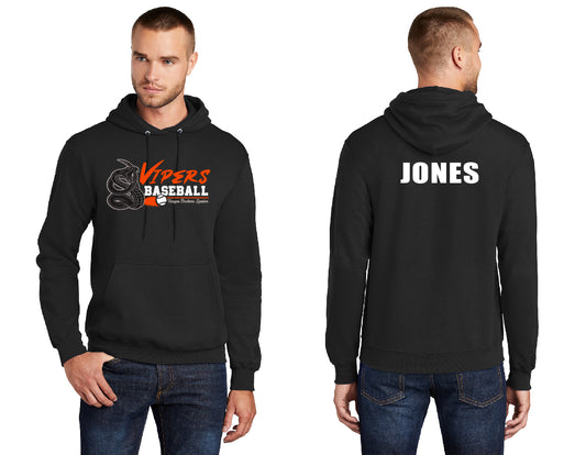 Vipers Baseball PERSONALIZED Adult Hoodie