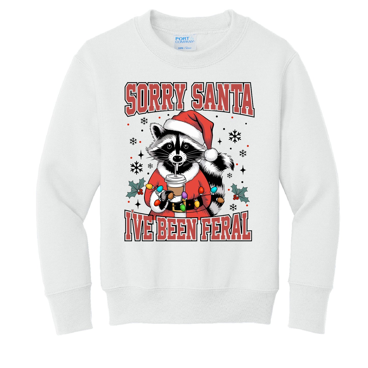 Feral Christmas Youth Crewneck