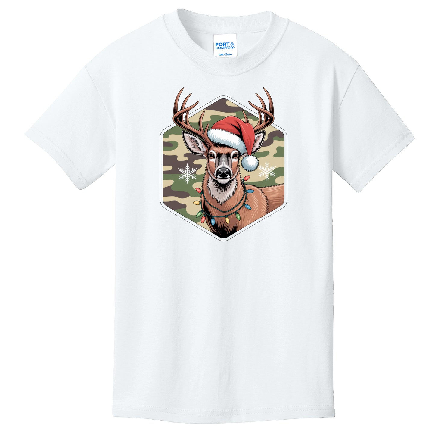 Camo Buck Youth T Shirt