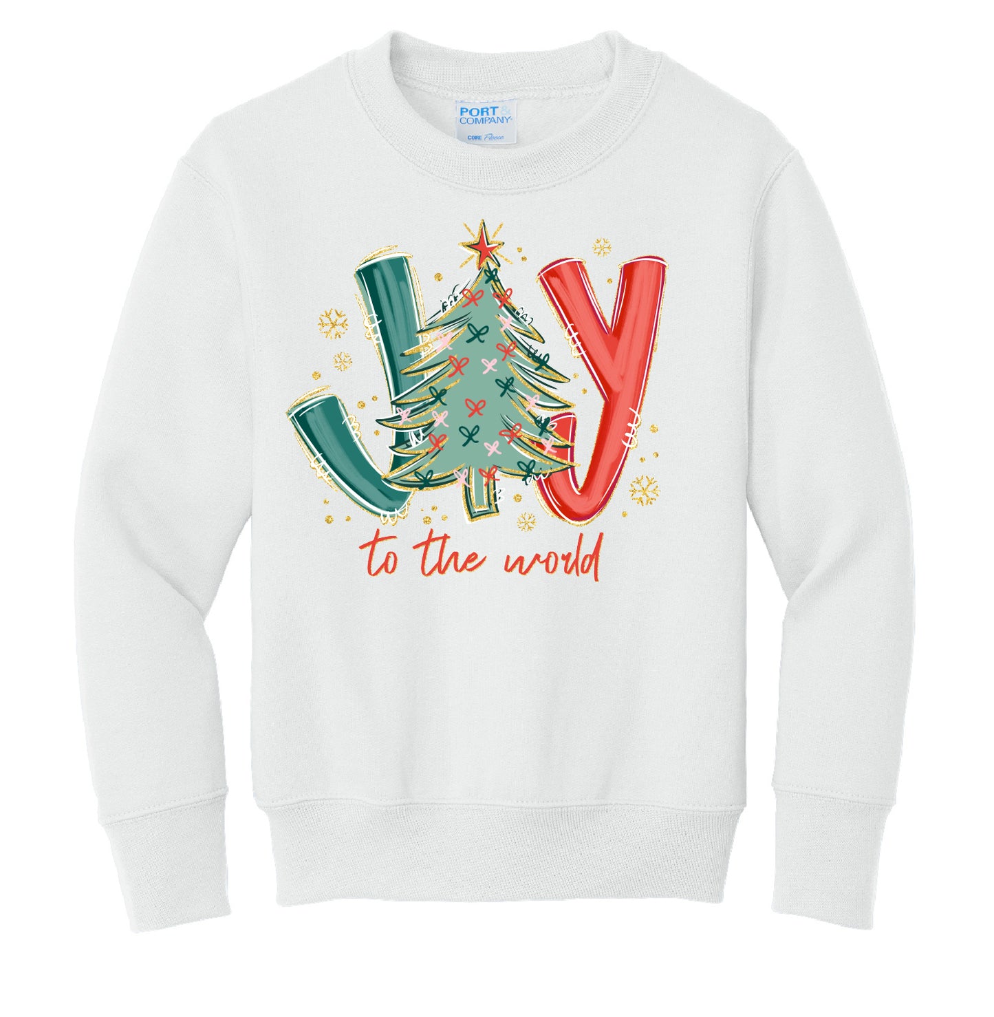 Joy To The World Youth Crewneck