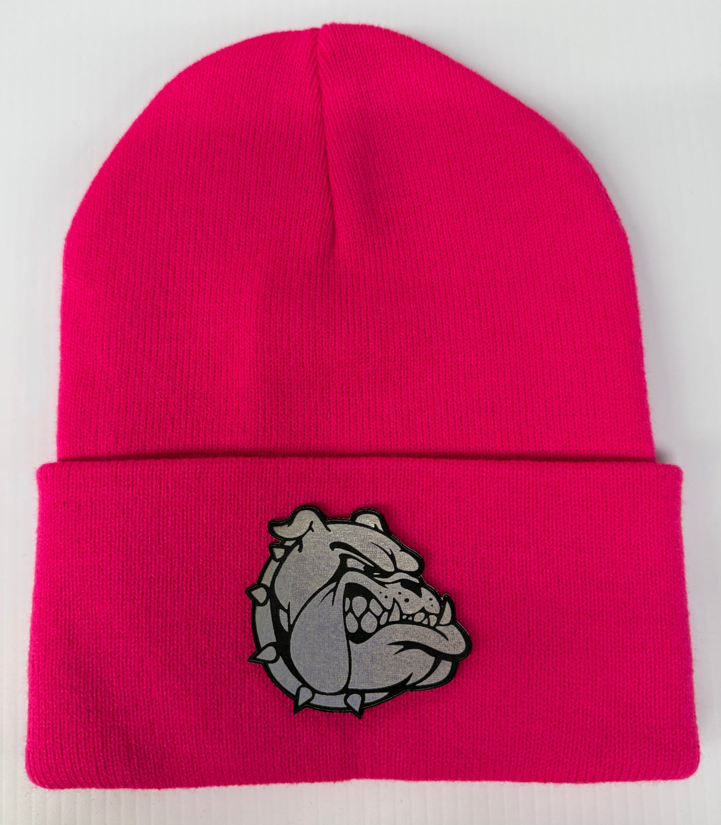 Hot Pink Bulldog Beanie