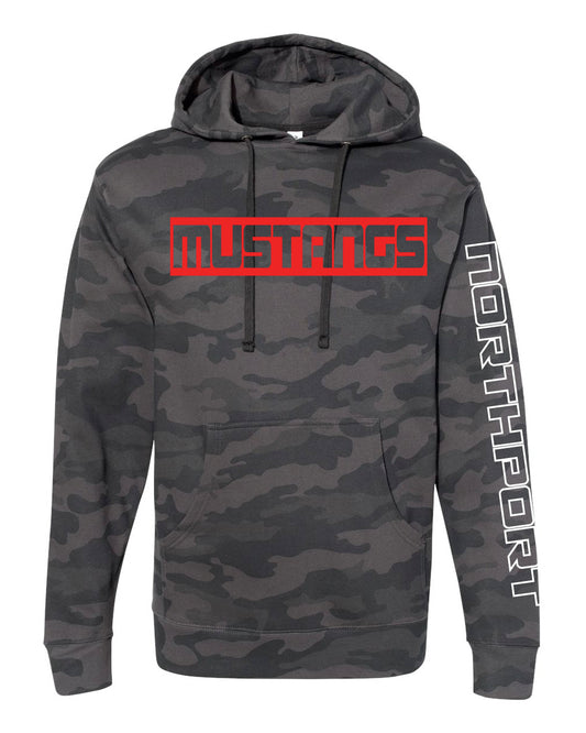Black Camo Mustangs Hoodie