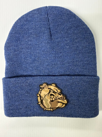 Heather Blue Bulldog Beanie