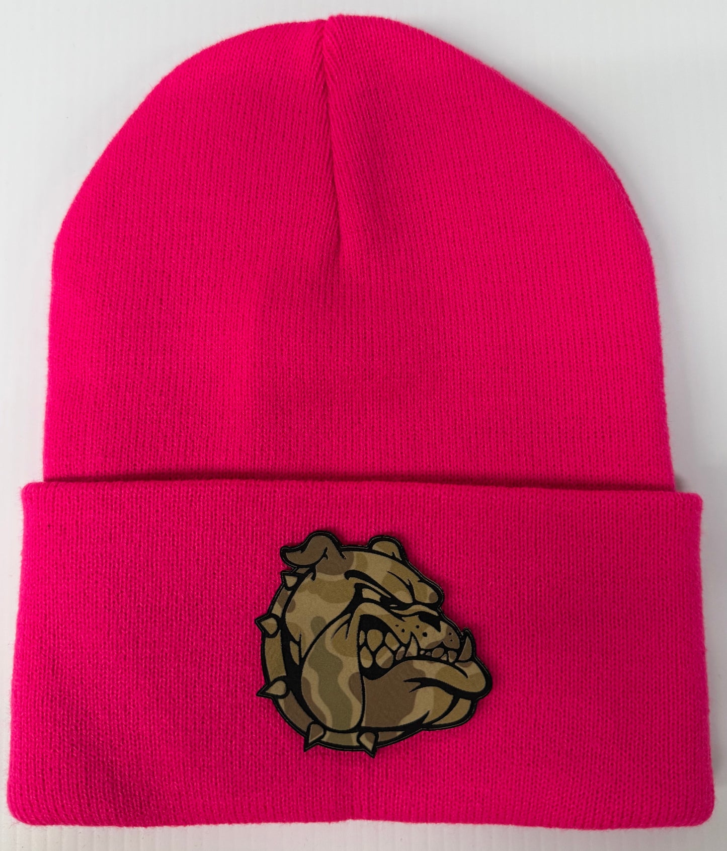 Hot Pink Bulldog Beanie