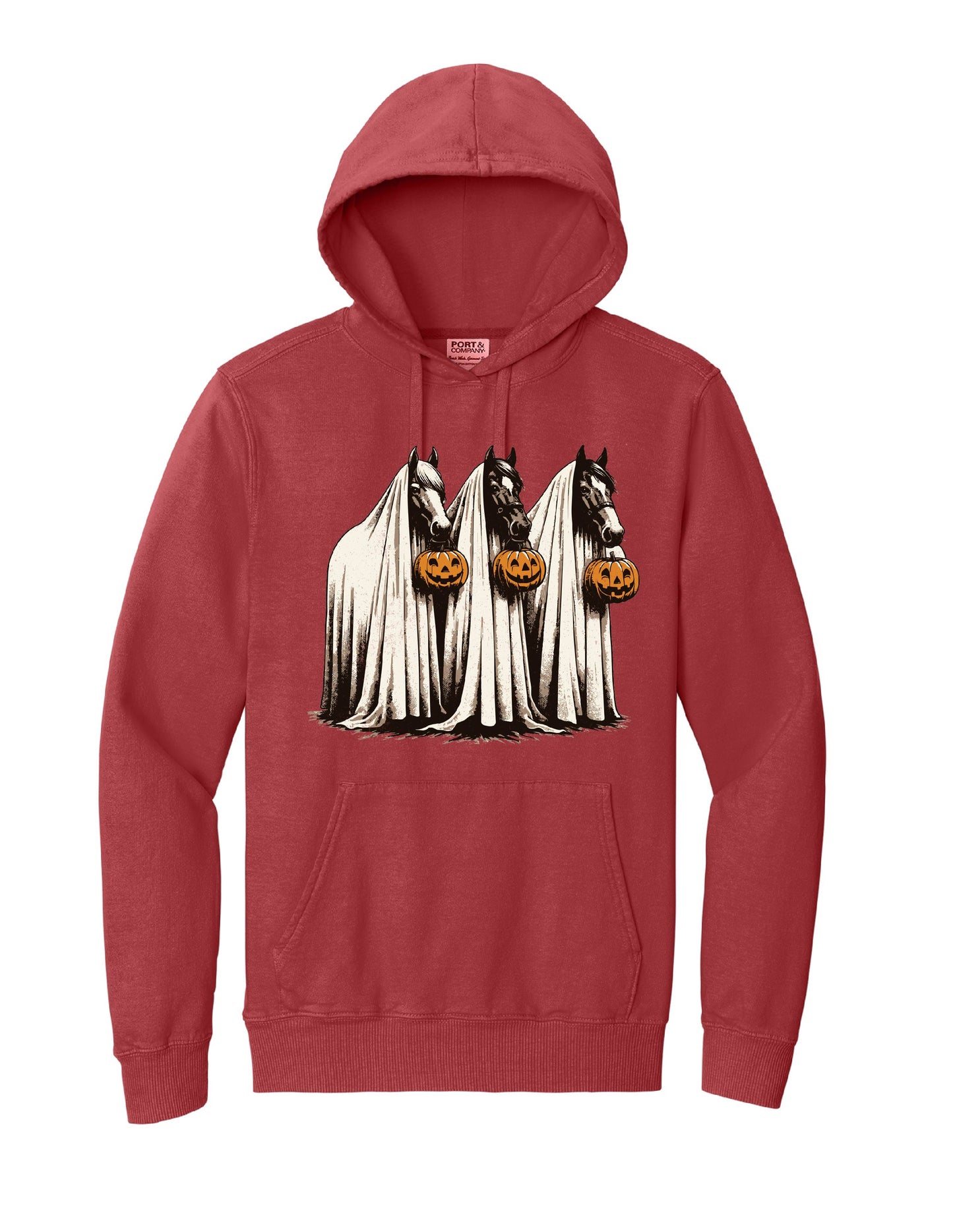 Beach Wash Halloween Horses Hoodie