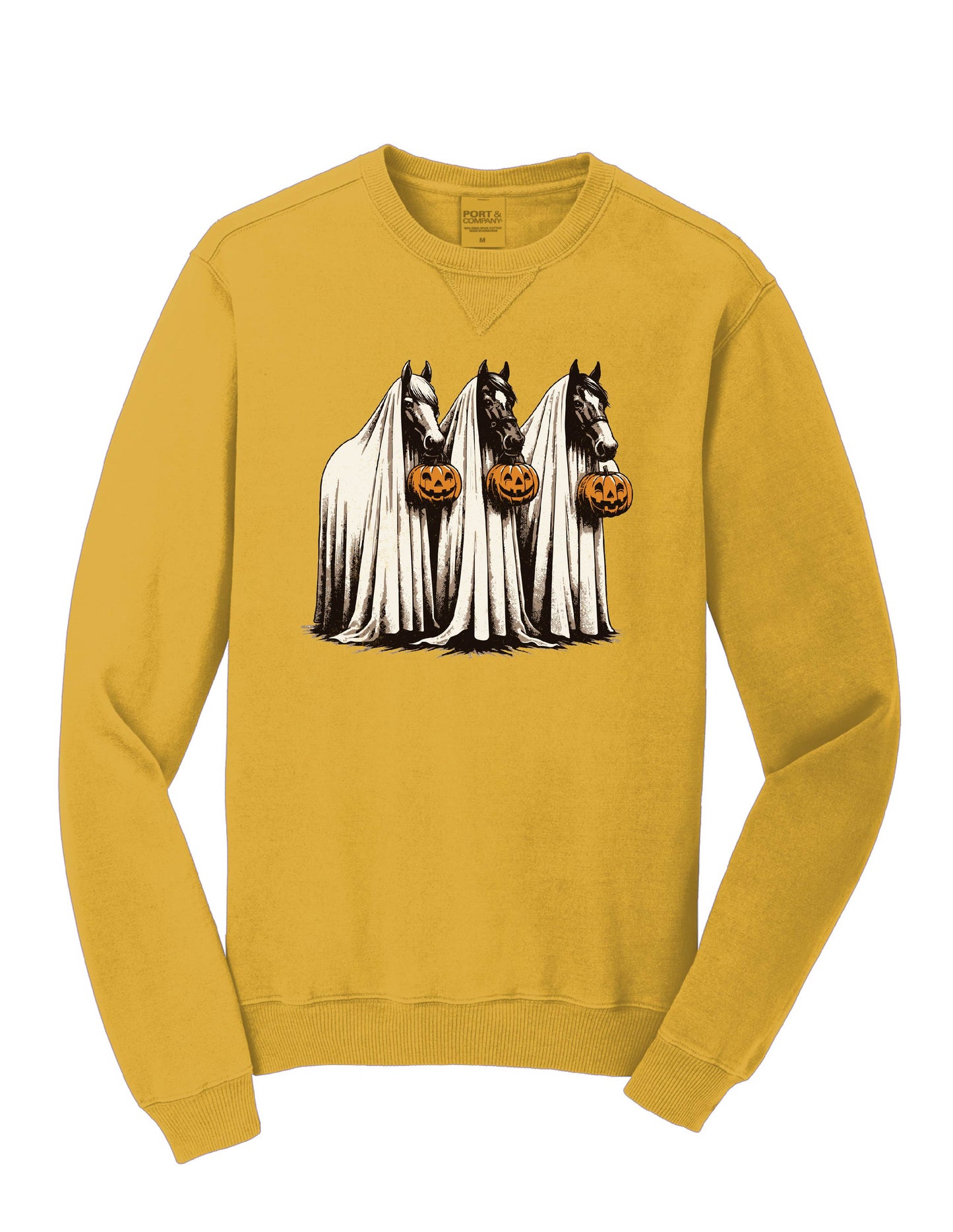 Beach Wash Halloween Horses Crewneck