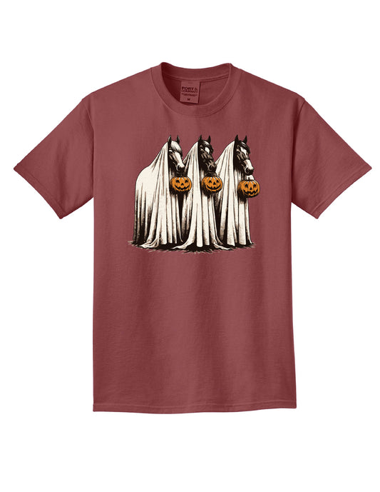 Beach Wash Halloween Horses T-Shirt
