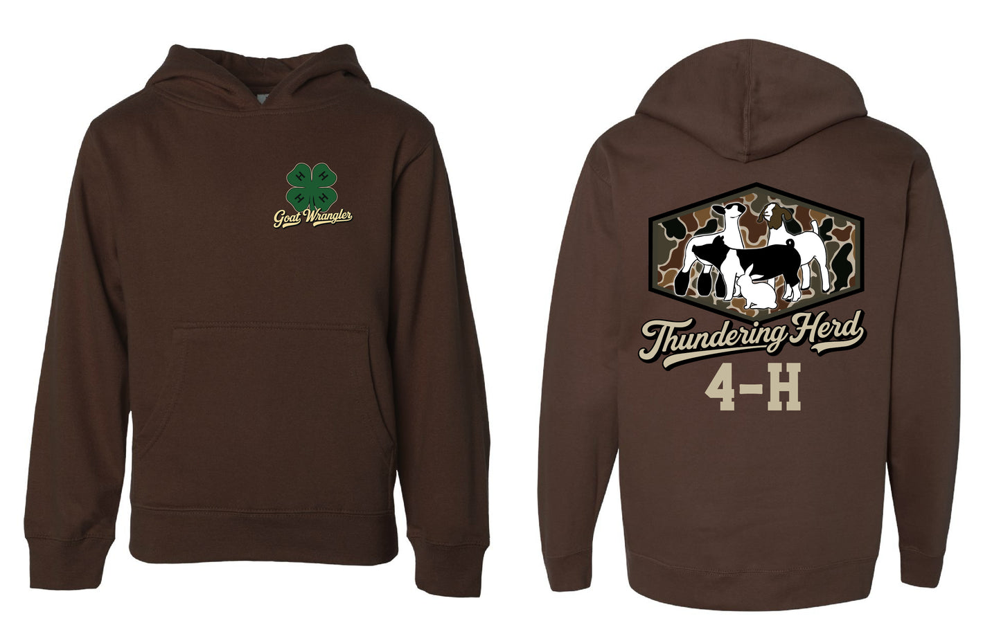 Thundering Herd Gildan Youth or Adult Brown Hoodie