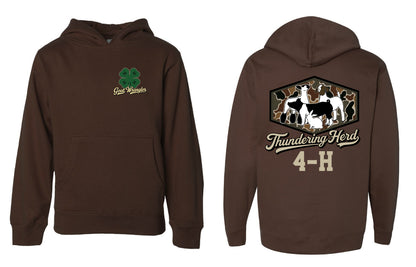 Thundering Herd Gildan Youth or Adult Brown Hoodie