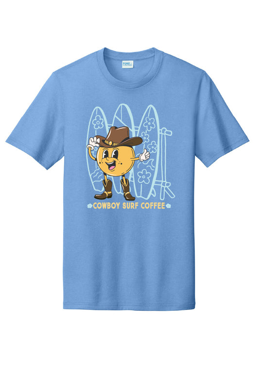 Cowboy Surf Coffee Boards Adult T-shirt