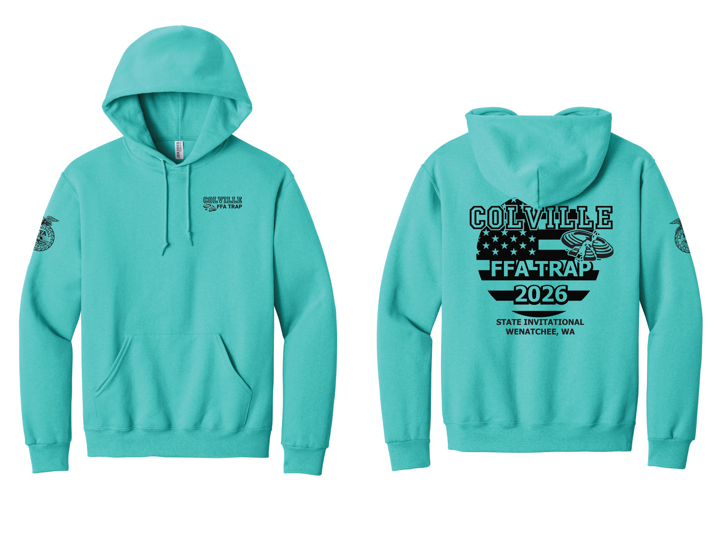 Teal FFA State Trap Hoodie