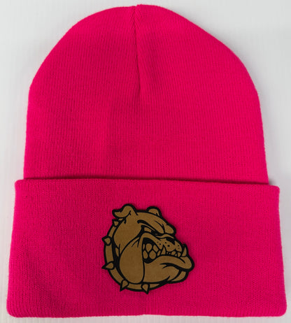 Hot Pink Bulldog Beanie
