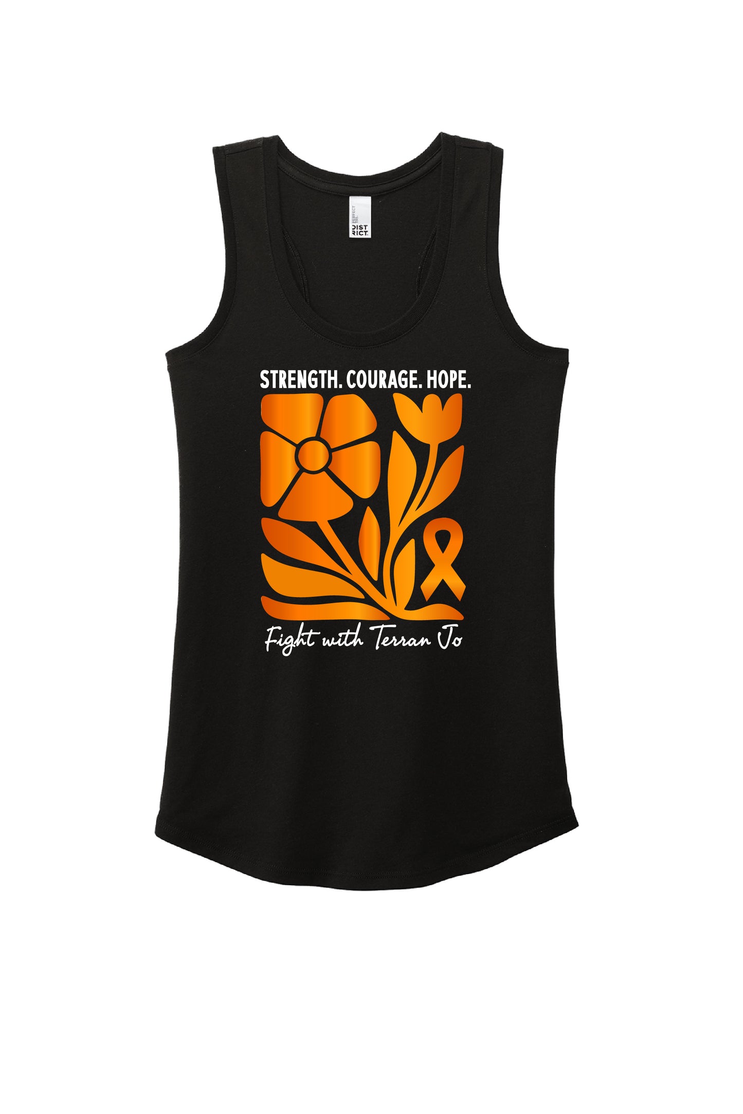 Fight With Terran Floral Racerback Tank Top