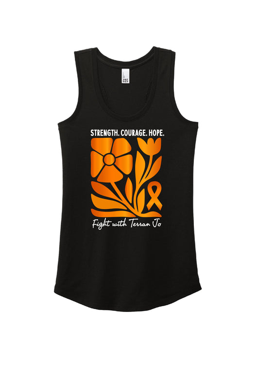 Fight With Terran Floral Racerback Tank Top
