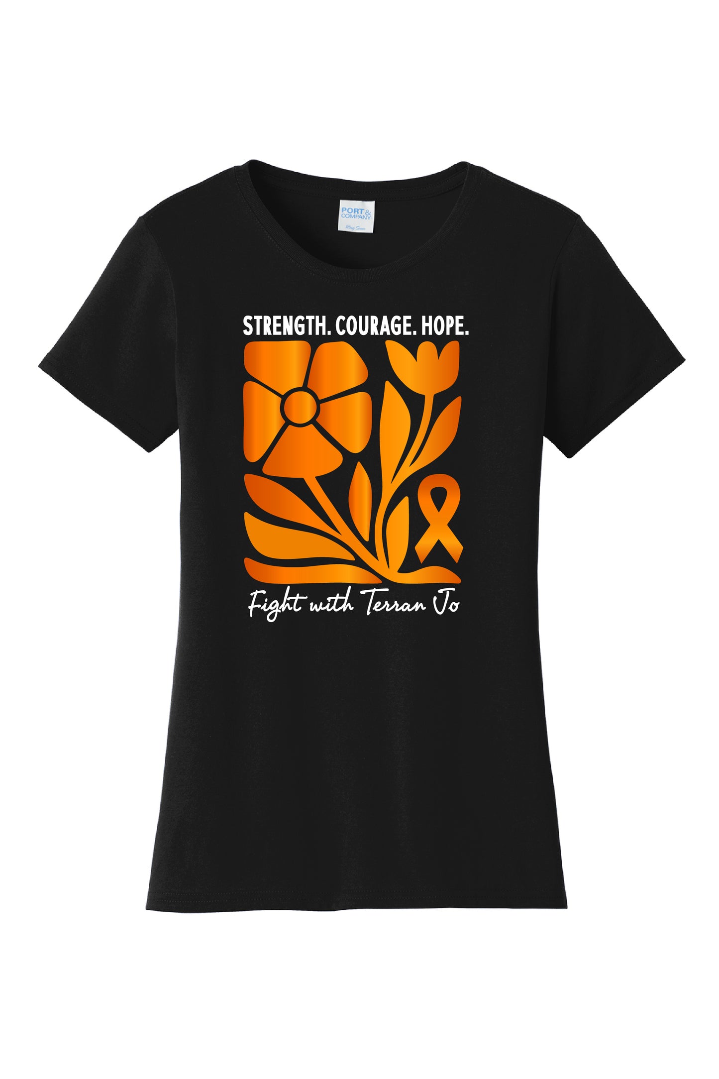 Fight With Terran Floral Ladies T-Shirt
