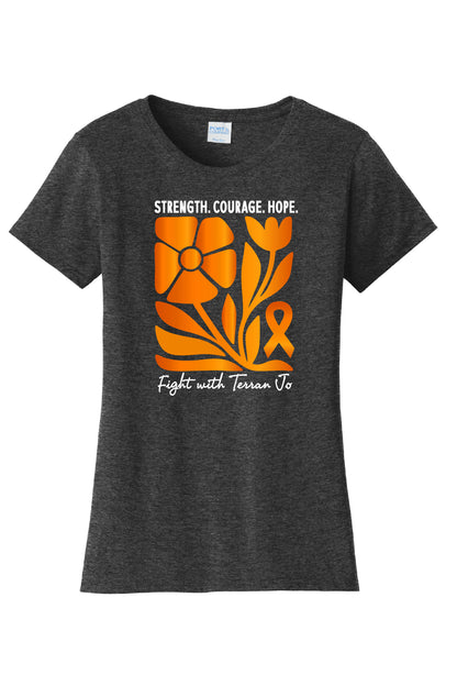 Fight With Terran Floral Ladies T-Shirt