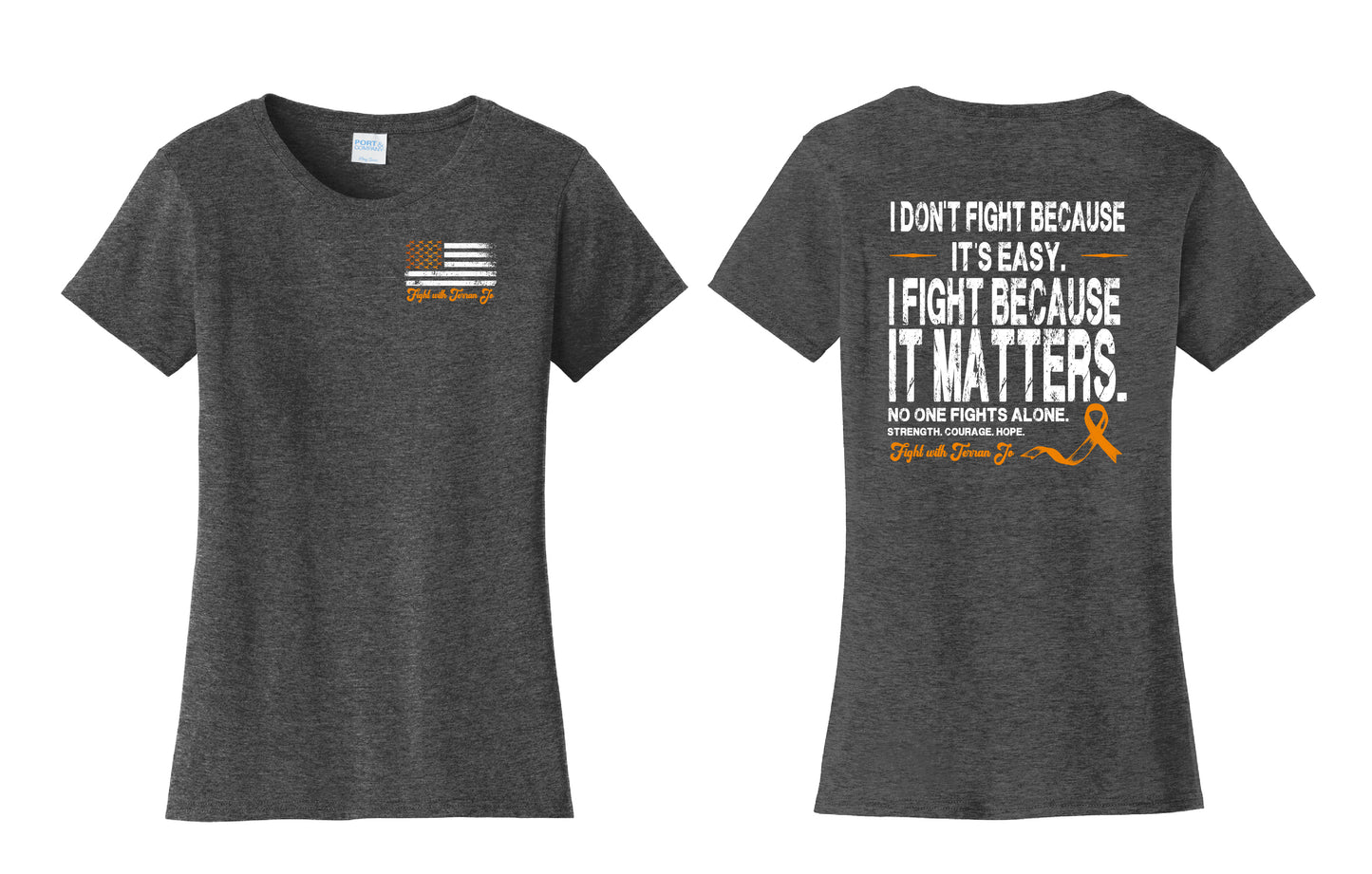 Fight With Terran Flag Ladies T-Shirt