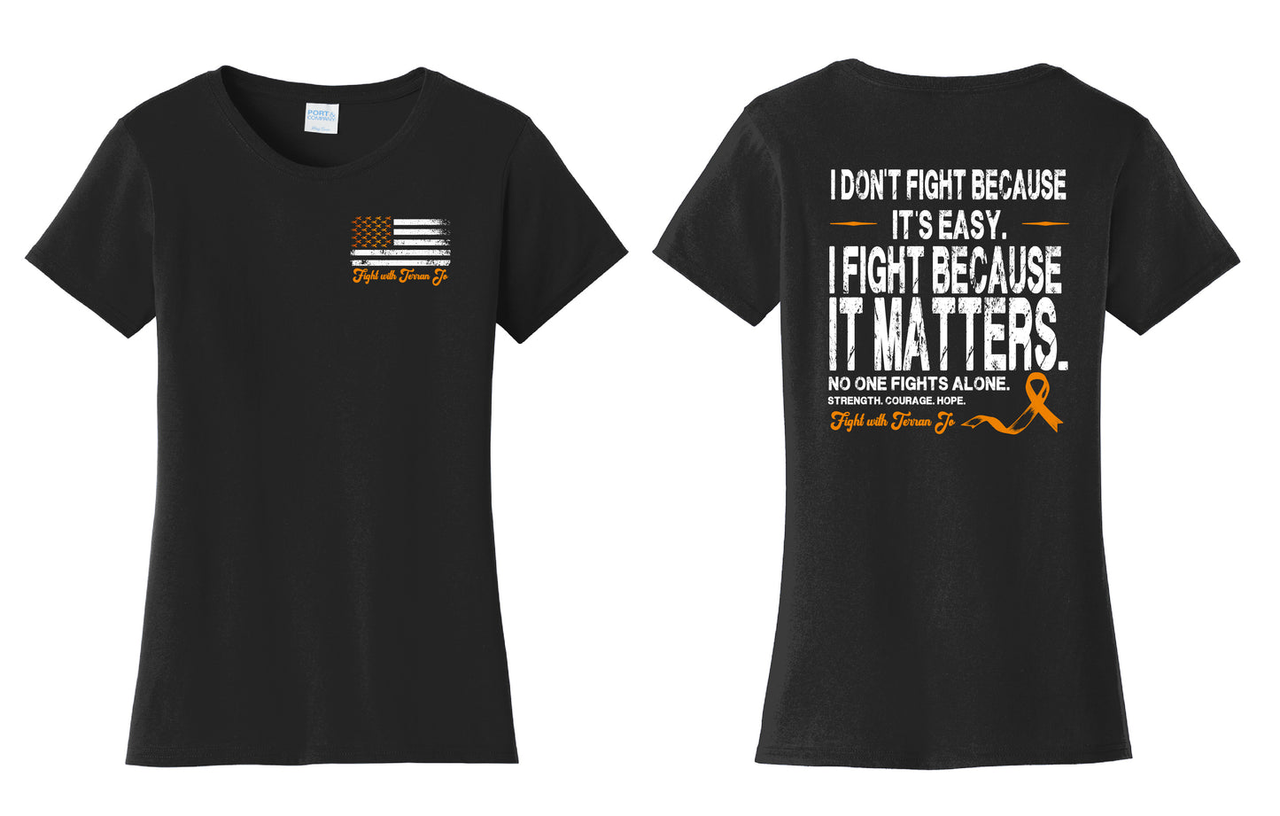 Fight With Terran Flag Ladies T-Shirt