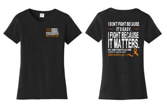 Fight With Terran Flag Ladies T-Shirt
