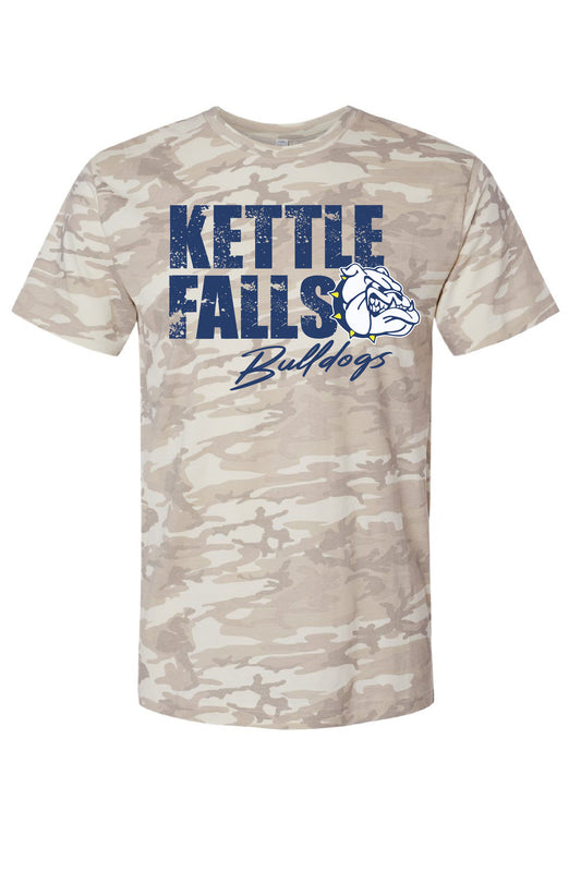 Natural Camo Retro Bulldogs T-Shirt