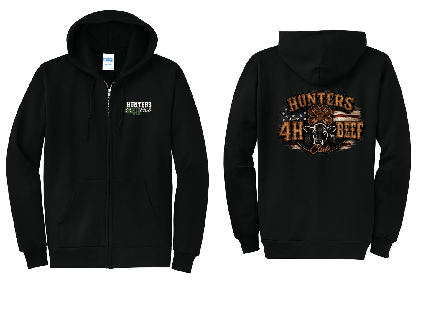 Hunters 4H Beef Zip-Up Sweatshirt