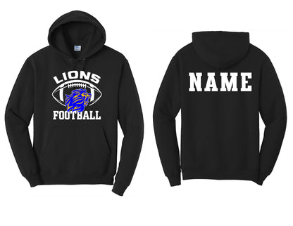 Lions Football Hoodie PERSONALIZED