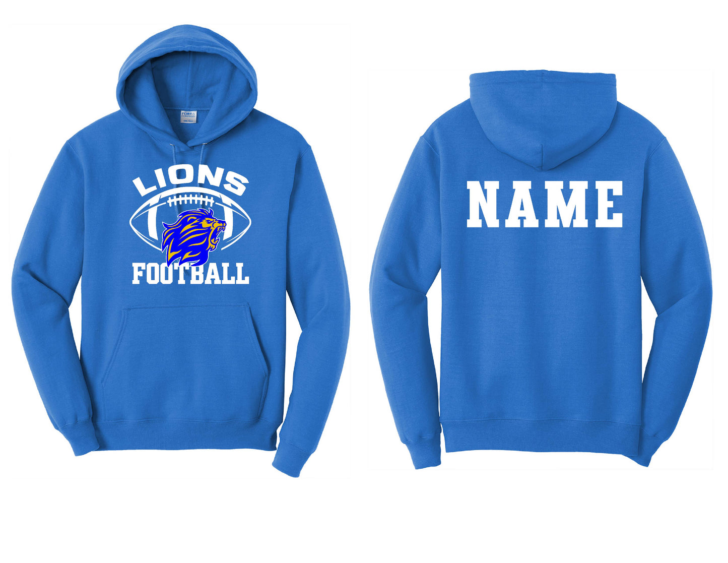 Lions Football Hoodie PERSONALIZED