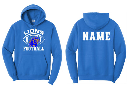 Lions Football Hoodie PERSONALIZED