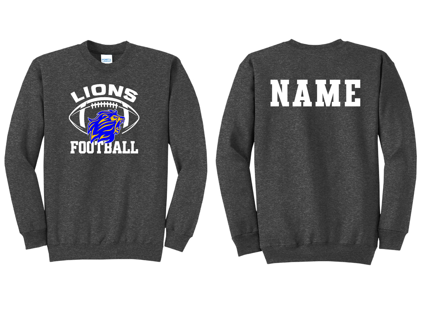 Lions Football Crewneck PERSONALIZED