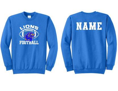 Lions Football Crewneck PERSONALIZED