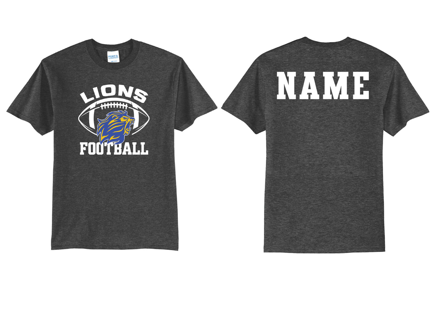 Lions Football T-Shirt PERSONALIZED