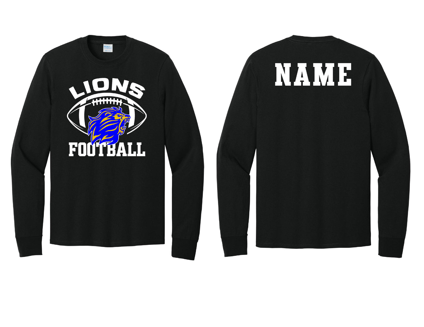 Lions Football Long Sleeve PERSONALIZED