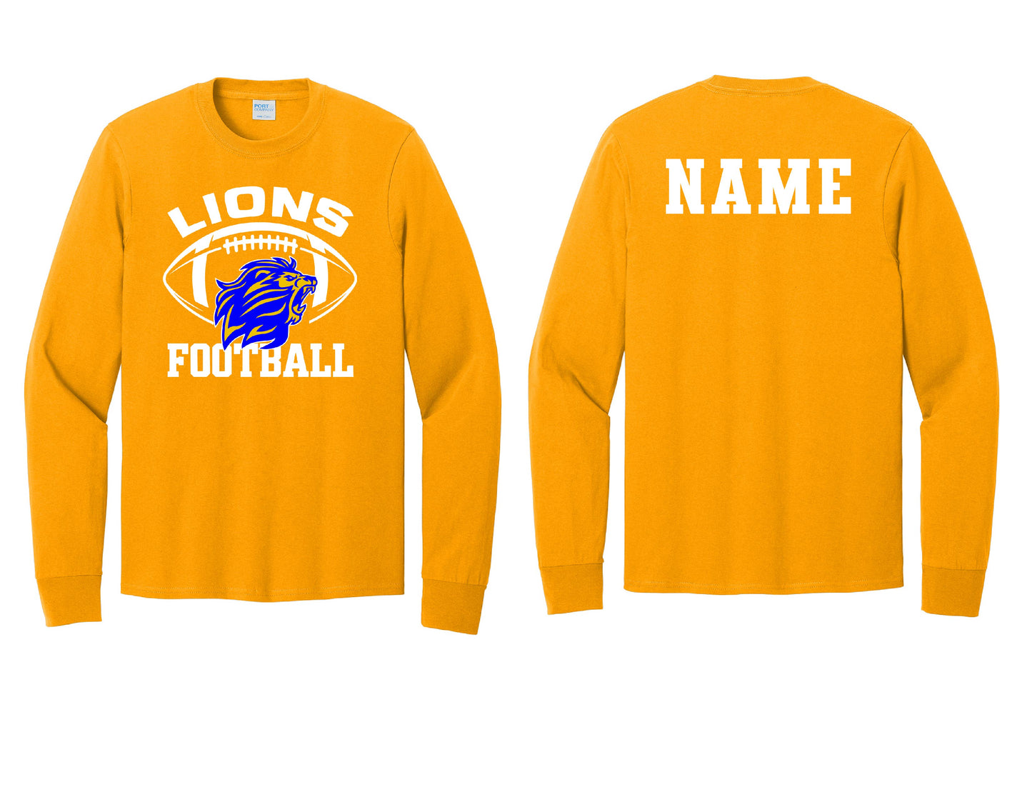 Lions Football Long Sleeve PERSONALIZED