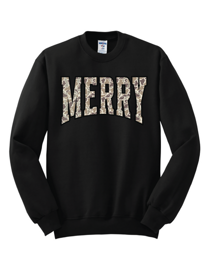 Camo Merry Crewneck